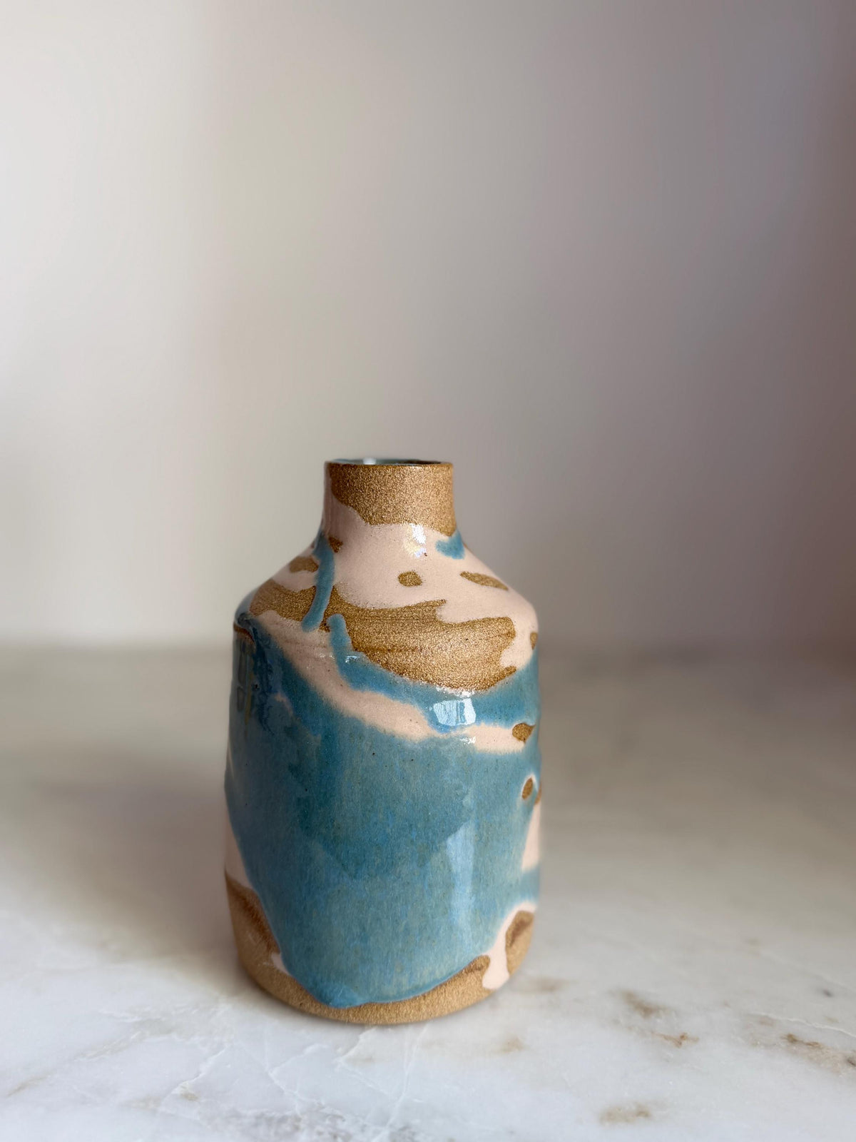 Teal Tide Bud Vase