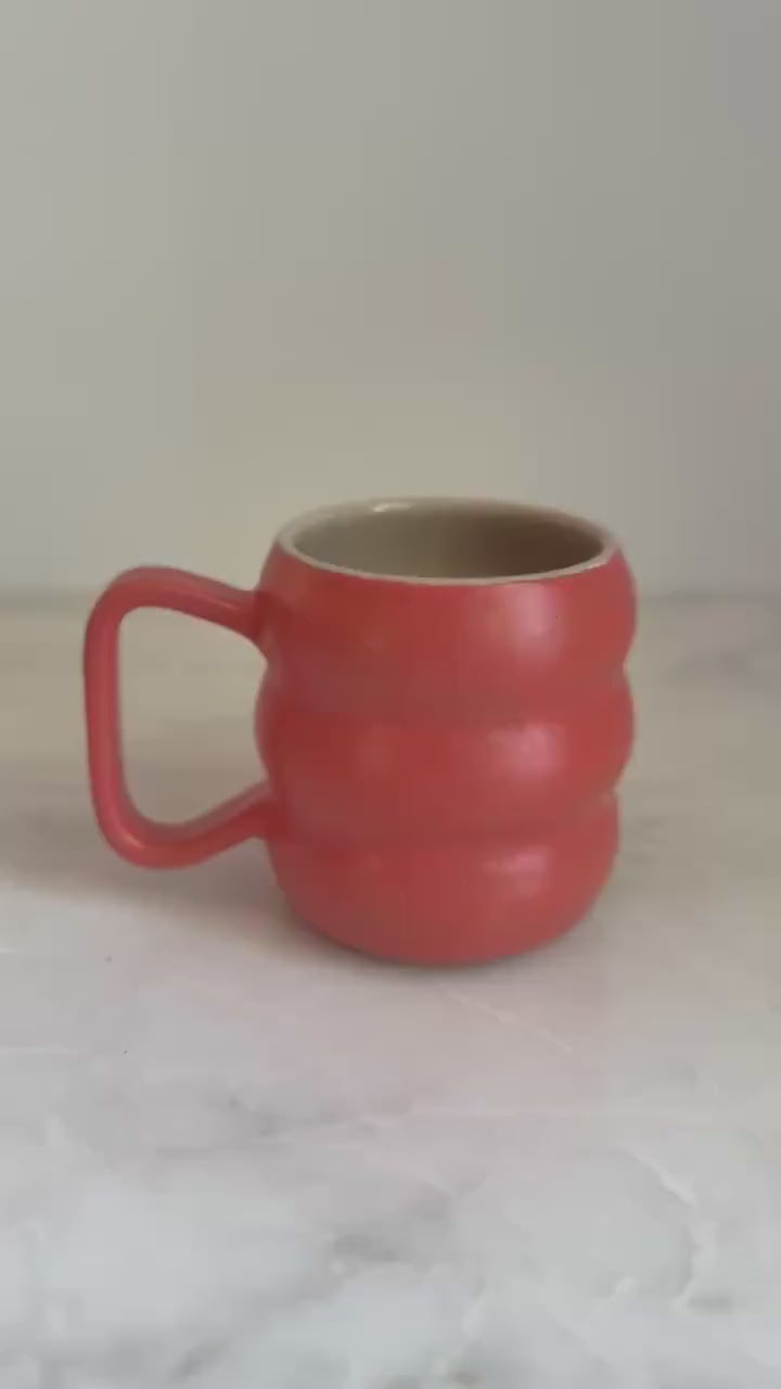 Handmade Two-Tone Mug - Coral/Blush