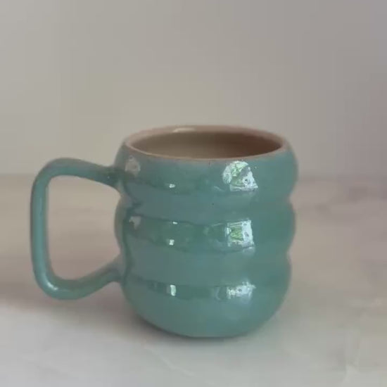 Handmade Two-Tone Mug - Seafoam