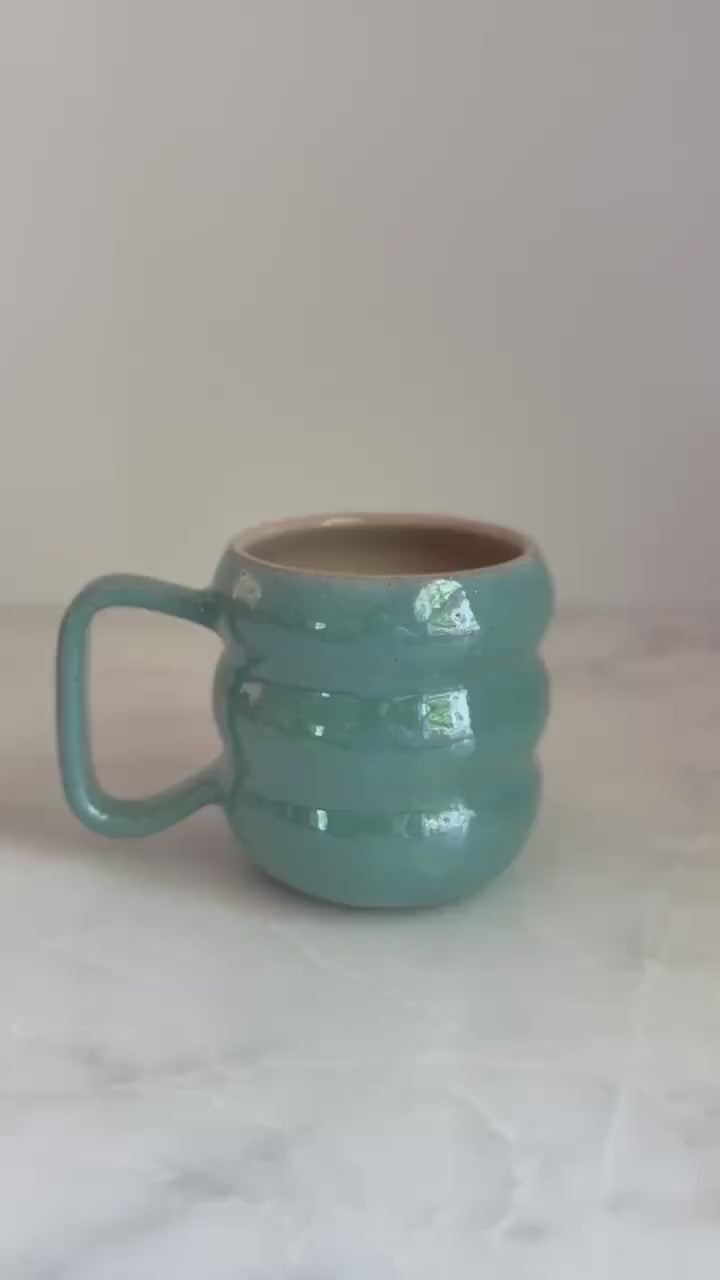 Handmade Two-Tone Mug - Seafoam