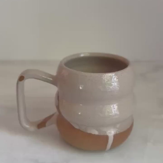 Handmade Ripple Mug - Blush