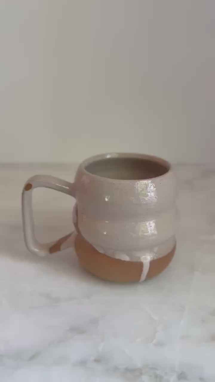 Handmade Ripple Mug - Blush
