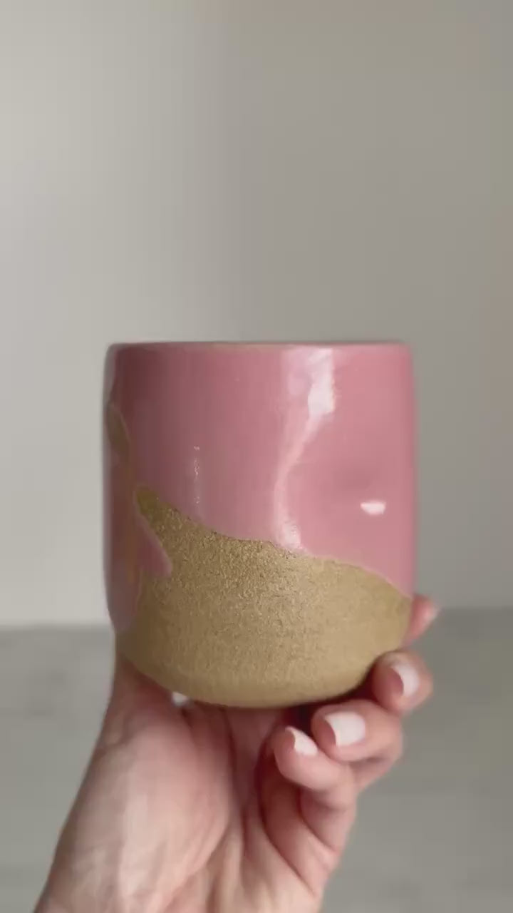 Pink Layered Dimple Cup